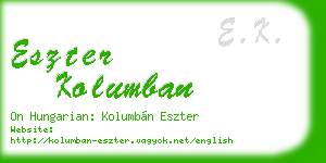 eszter kolumban business card